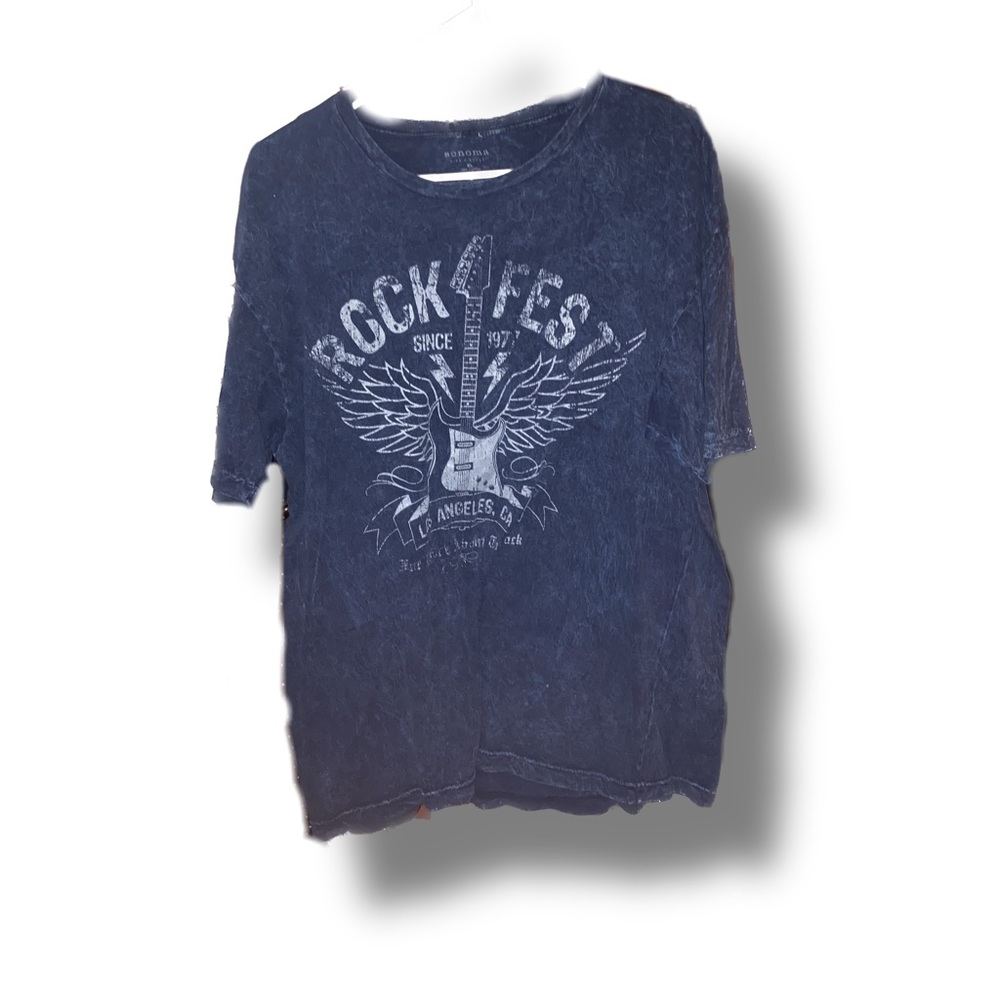 Vintage Blue Punk Rock Grunge T-Shirt